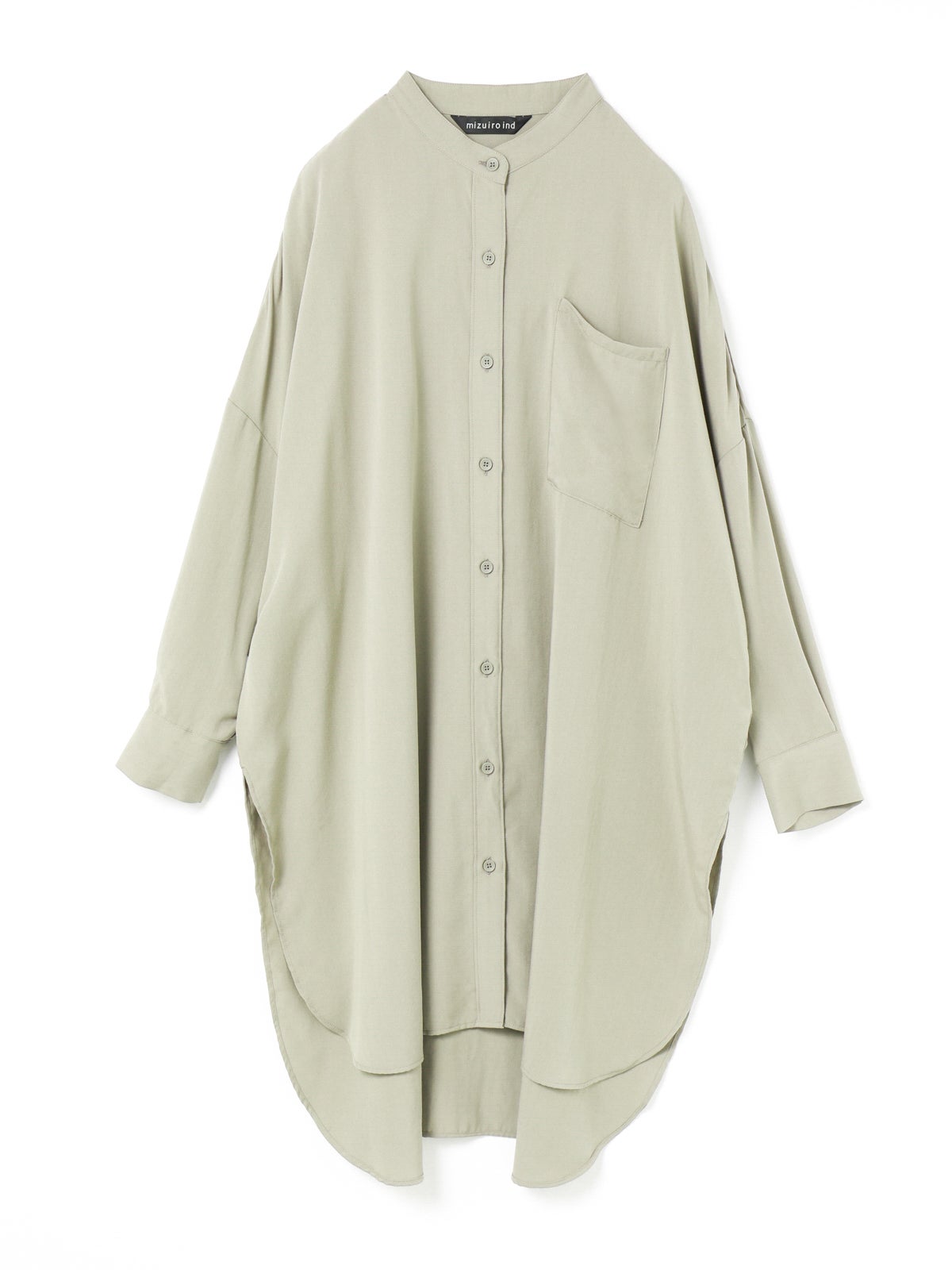 mizuiro ind T/Rバンドカラーロングシャツ｜ MARcourt ONLINE STORE