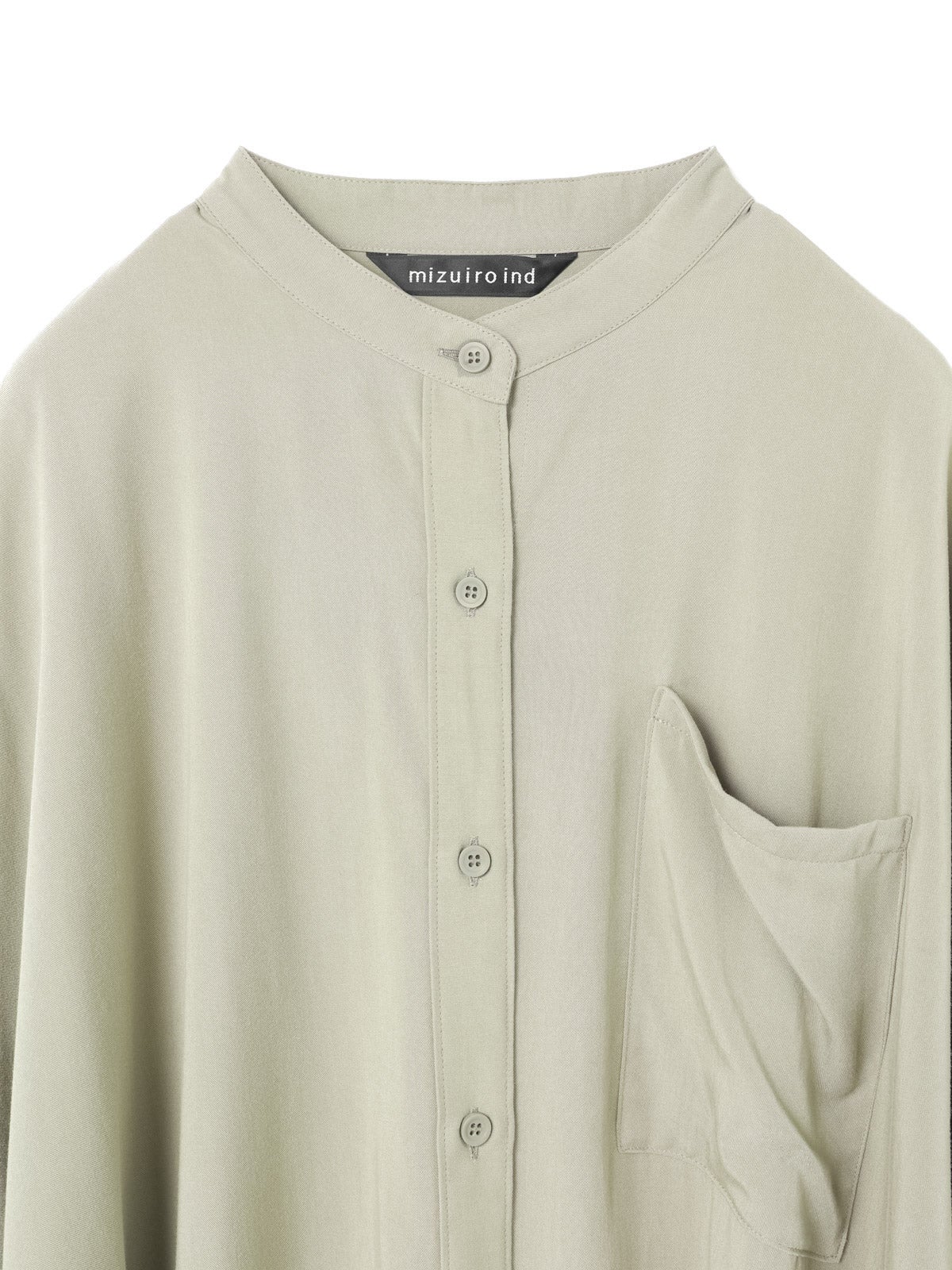 mizuiro ind T/Rバンドカラーロングシャツ｜ MARcourt ONLINE STORE