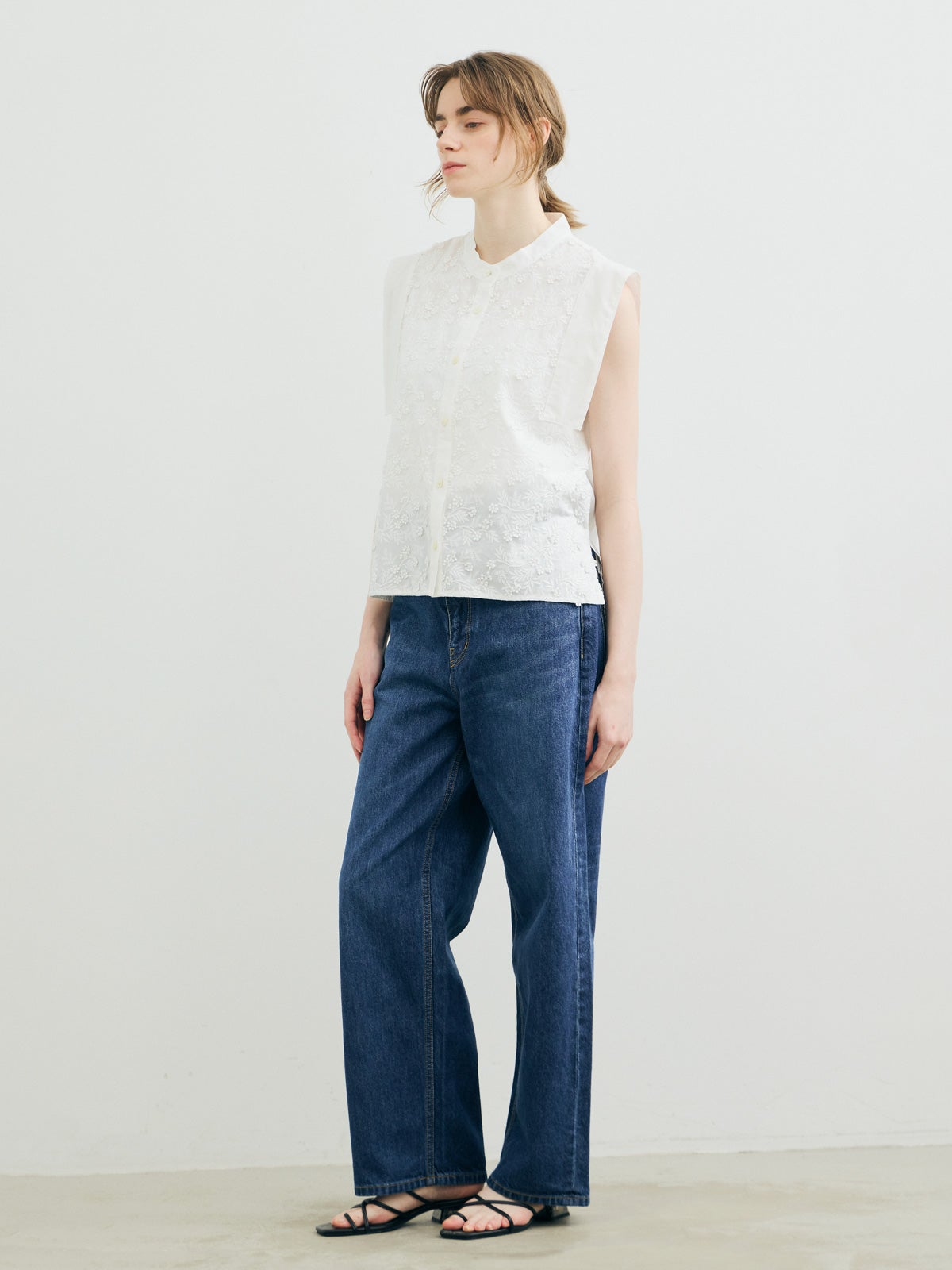 MARMARMAR スタンドカラーレースシャツ｜ MARcourt ONLINE STORE