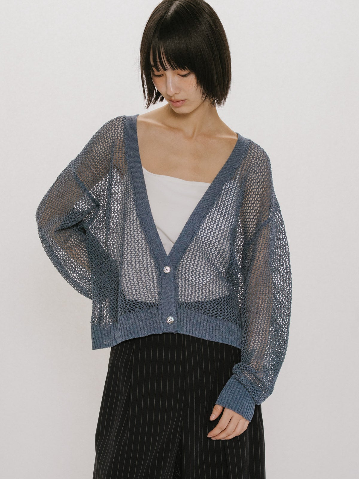 MIDIUMISOLID for Ladies メッシュショートカーディガン｜ MARcourt