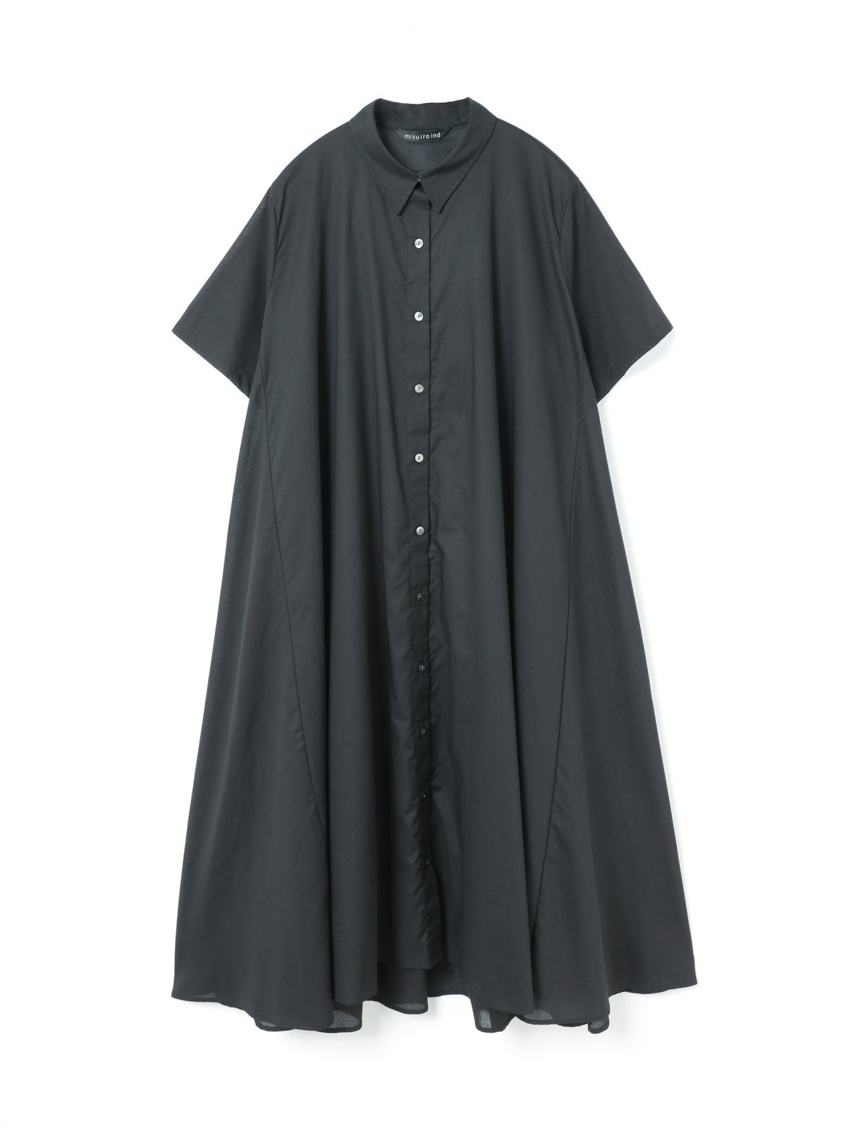 mizuiro ind ハーフスリーブフレアシャツワンピース｜ MARcourt ONLINE