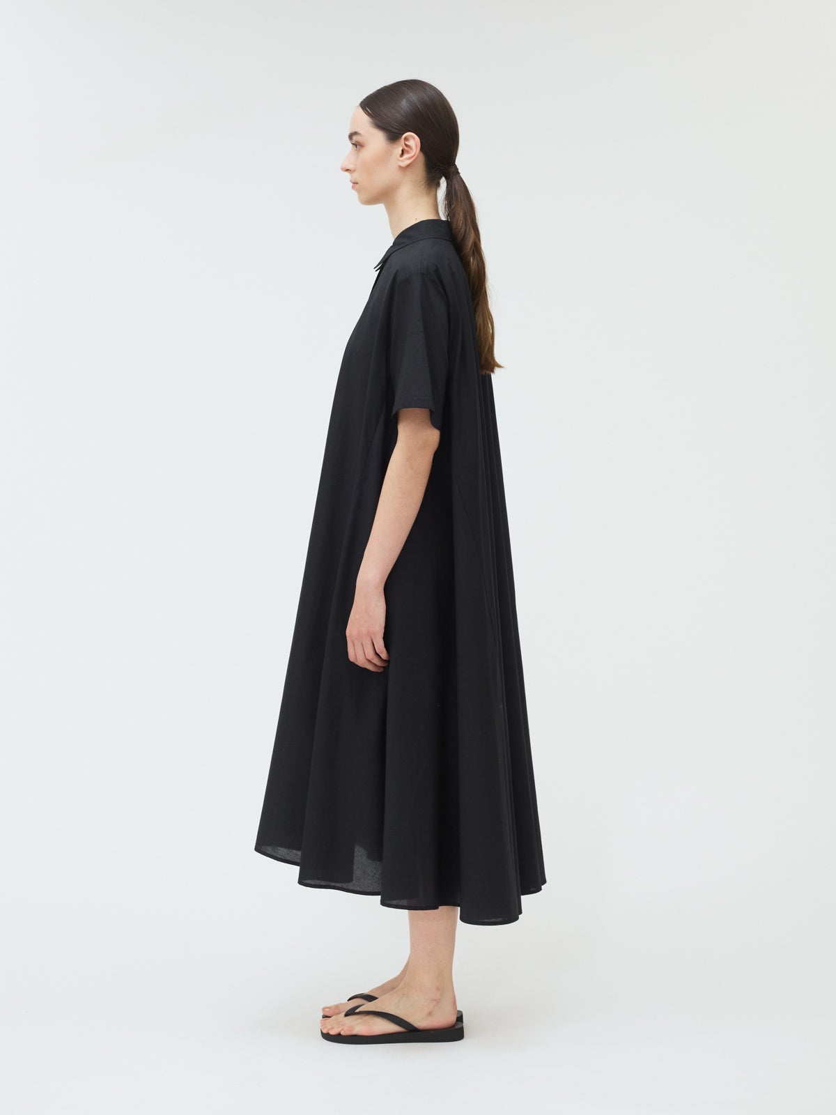 mizuiro ind ハーフスリーブフレアシャツワンピース｜ MARcourt ONLINE