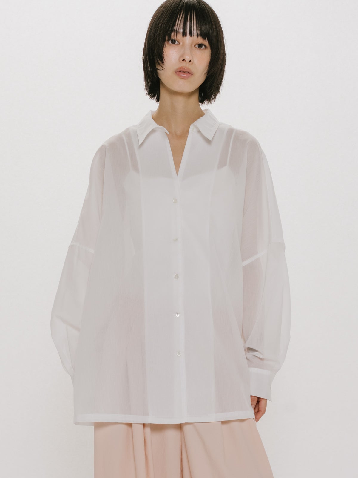 sheer skipper poncho shirt