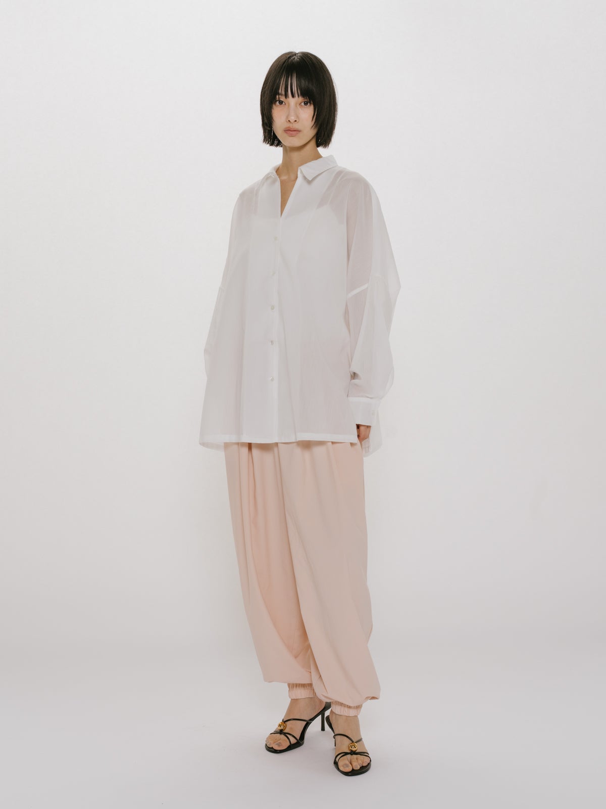 ポン トップスMサイズ MIDIUMISOLID for Ladies シアースキッパーポンチョシャツ｜ MARcourt