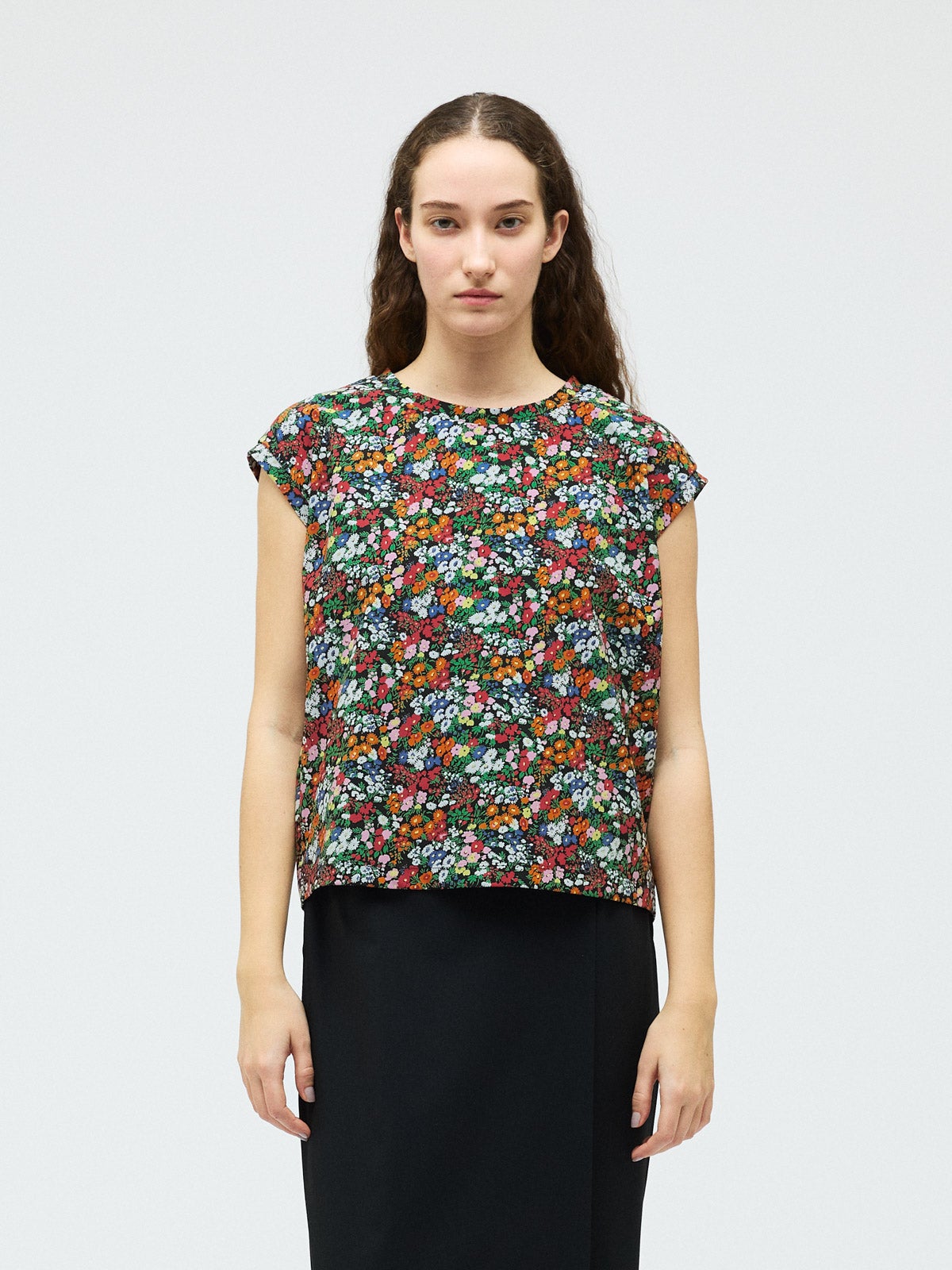 flower print french slv P/O