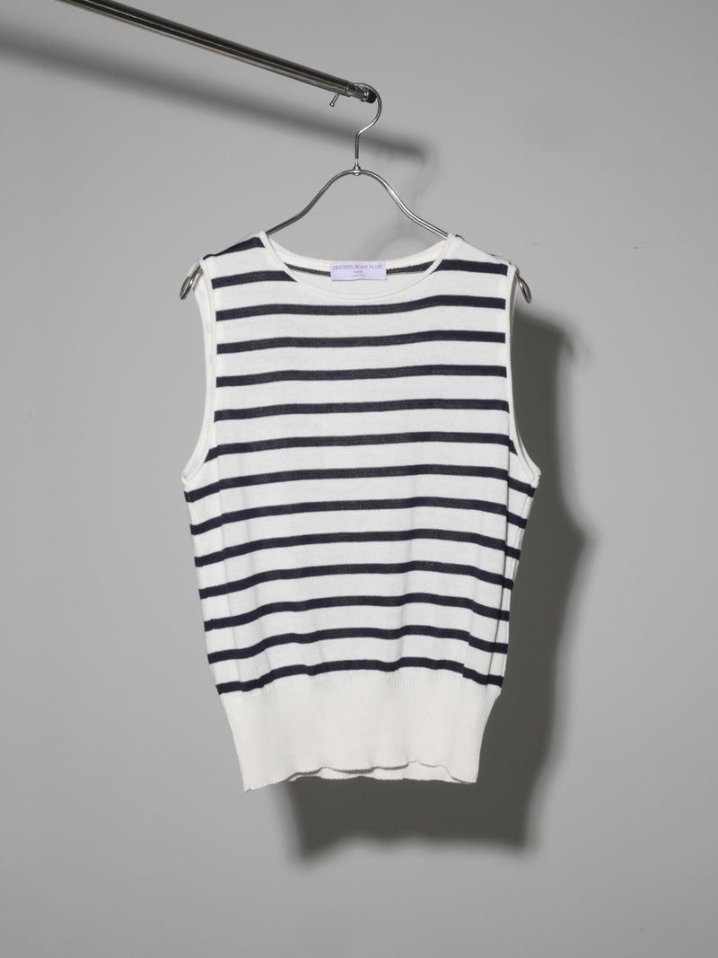 TRICOT JEAN MARC KOHI ボーダーニットベスト