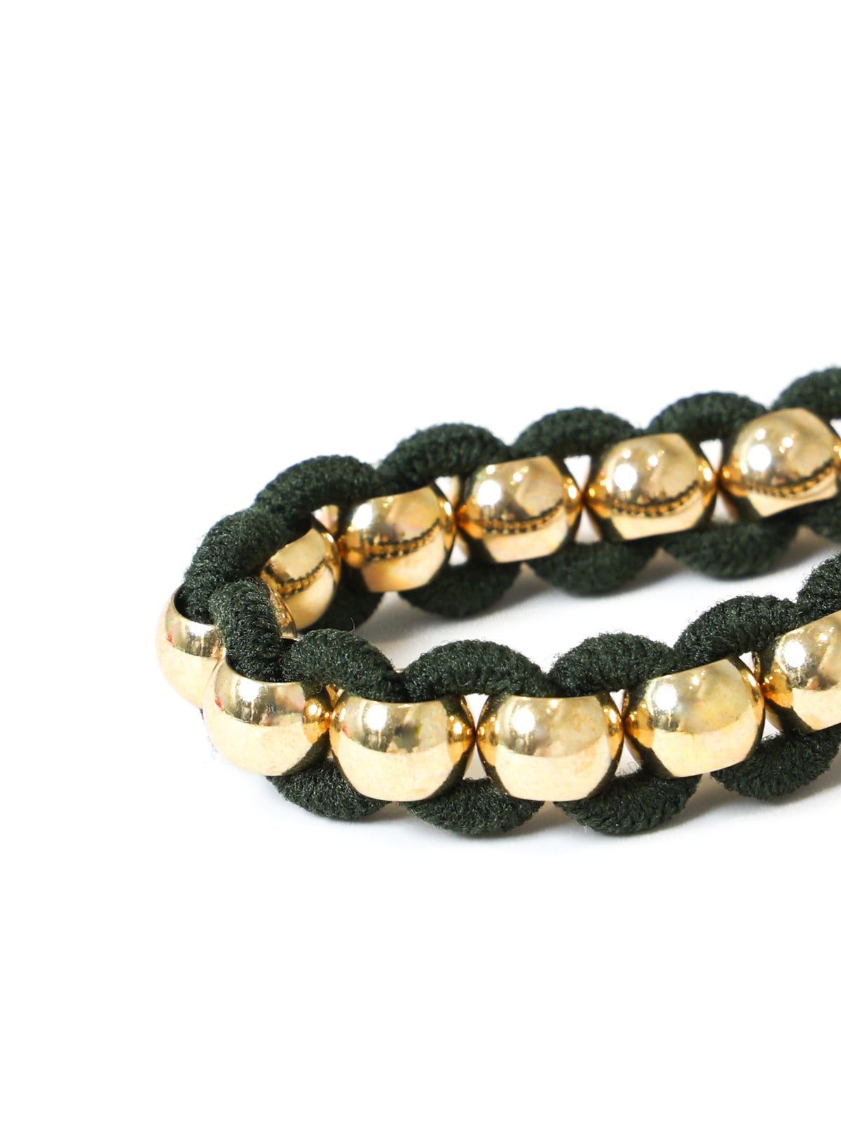 SCRUNCHIE IS BLACK カラーゴム＆ゴールドビーズヘアアクセサリー