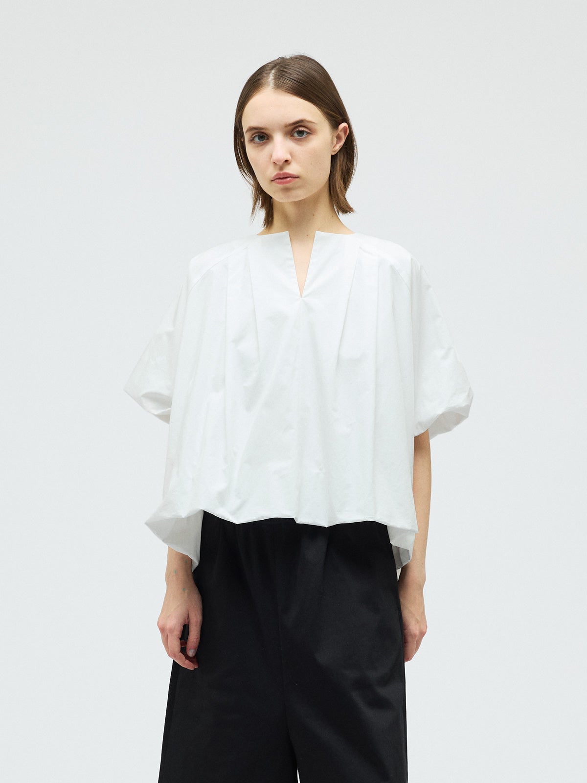 mizuiro ind バルーンノーカラーシャツ｜ MARcourt ONLINE STORE