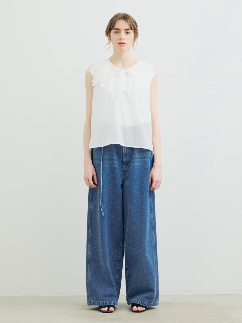 レースカラーノースリーブシャツ 正面