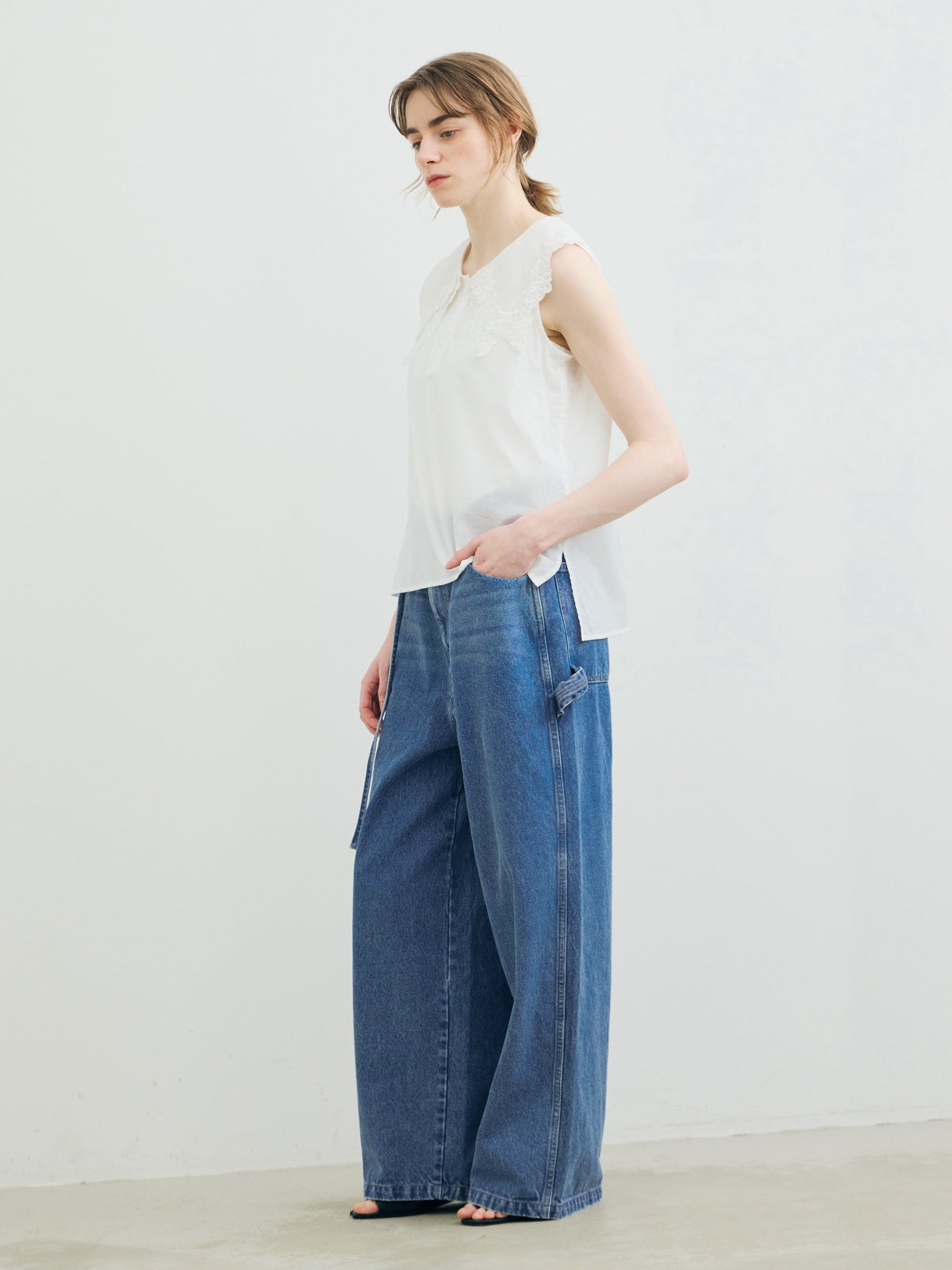 MARMARMAR レースカラーノースリーブシャツ｜ MARcourt ONLINE STORE