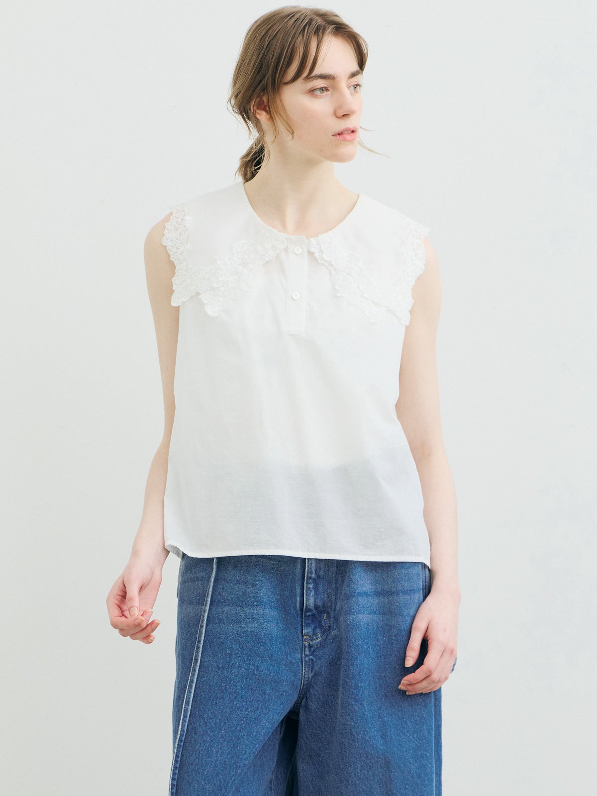 MARMARMAR レースカラーノースリーブシャツ｜ MARcourt ONLINE STORE