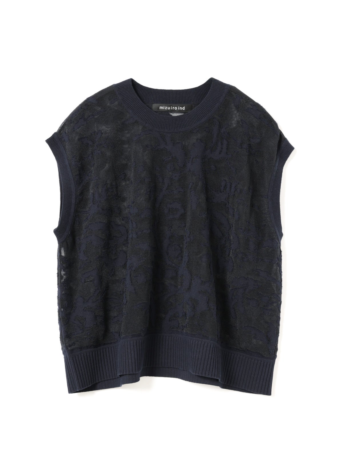mizuiro ind メッシュ刺繍ショートベスト｜ MARcourt ONLINE STORE