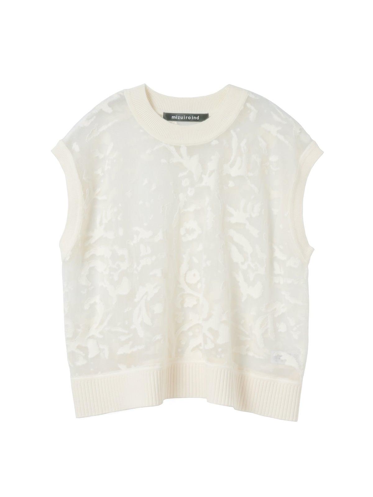 mizuiro ind メッシュ刺繍ショートベスト｜ MARcourt ONLINE STORE