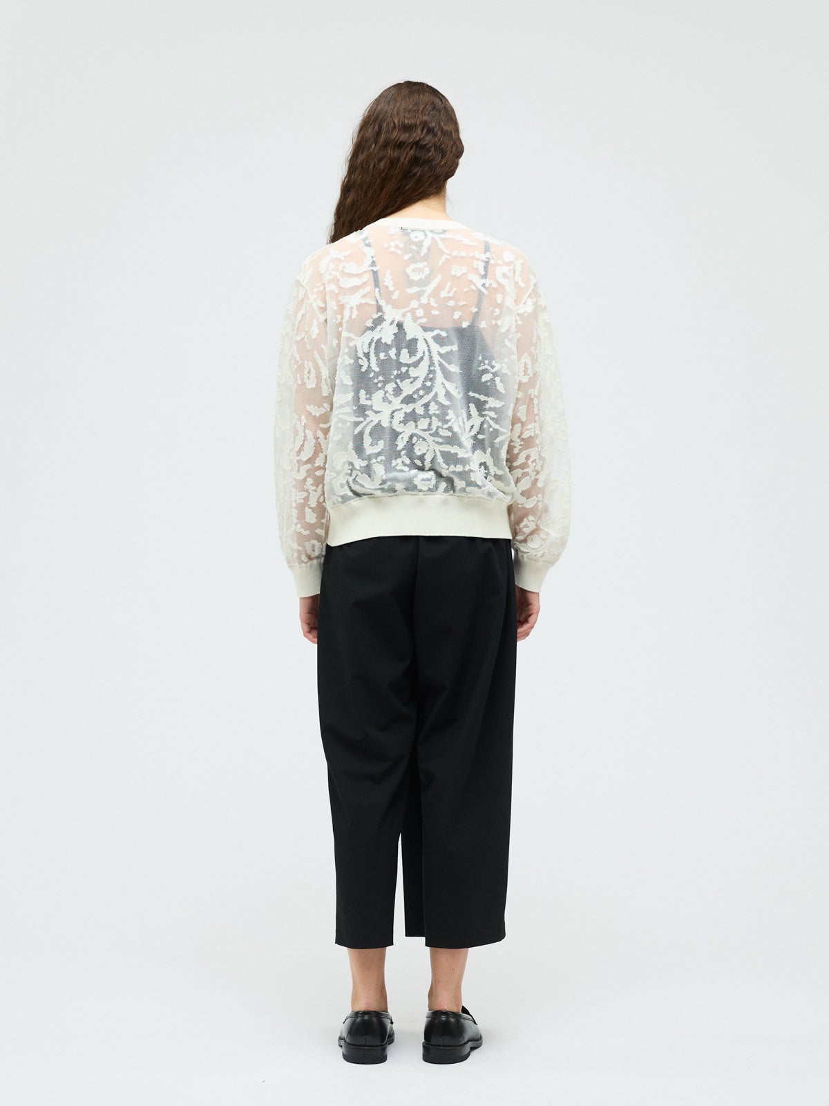 mizuiro ind メッシュ刺繍クルーカーディガン｜ MARcourt ONLINE STORE