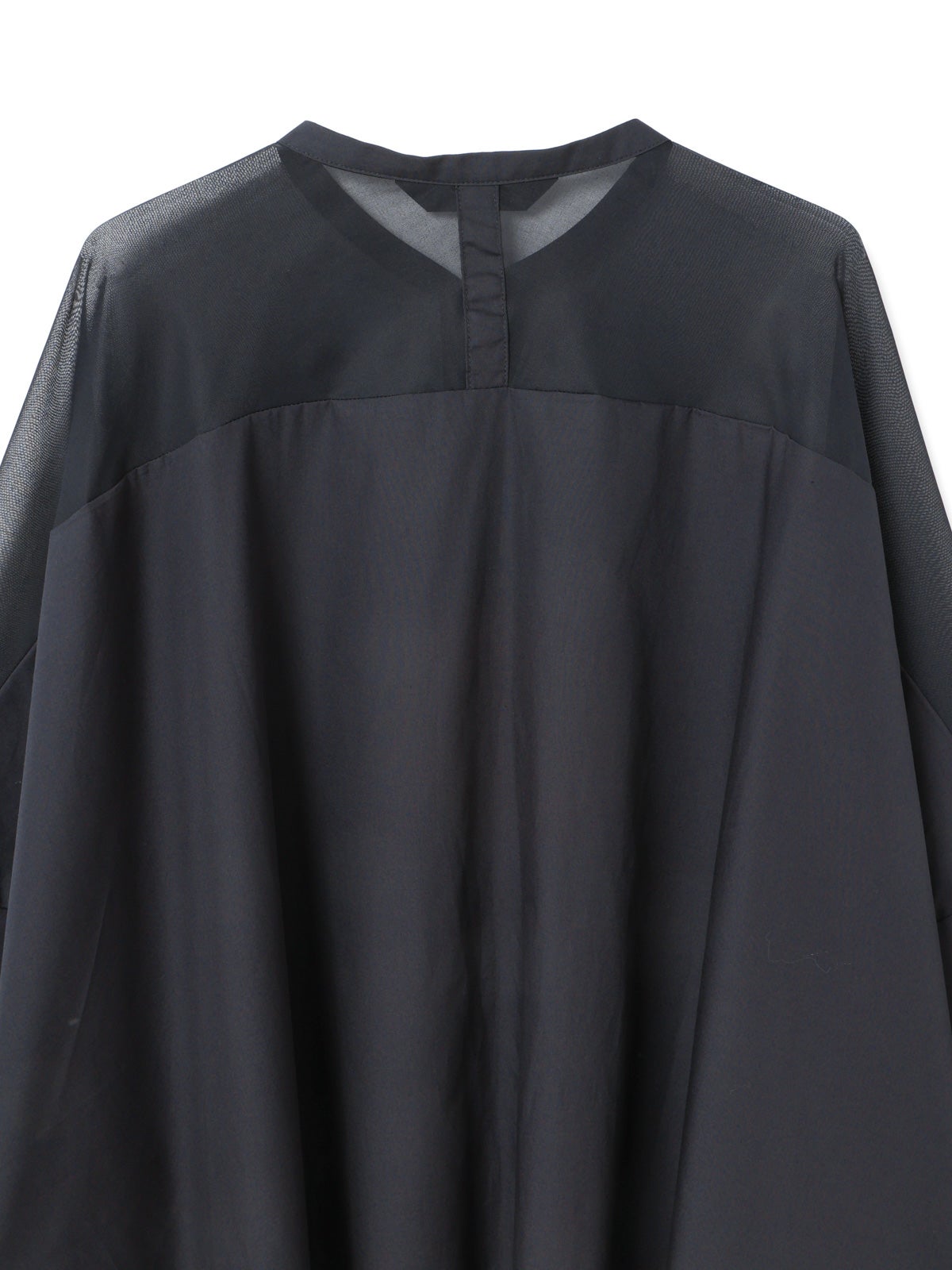 美品 mizuiro ind シアーショルダースタンドカラーワイドシャツ 濃紺 mizuiro ind シアーショルダースタンドカラーワイドシャツ｜ MARcourt