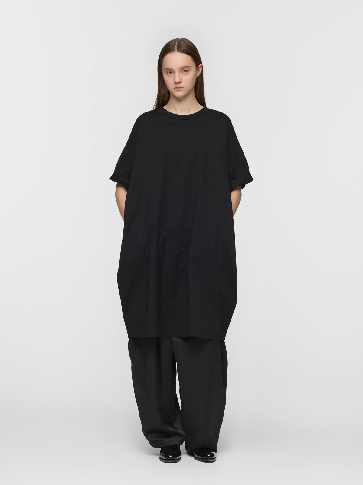 mizuiro ind ロールアップスリーブワイドワンピース｜ MARcourt ONLINE