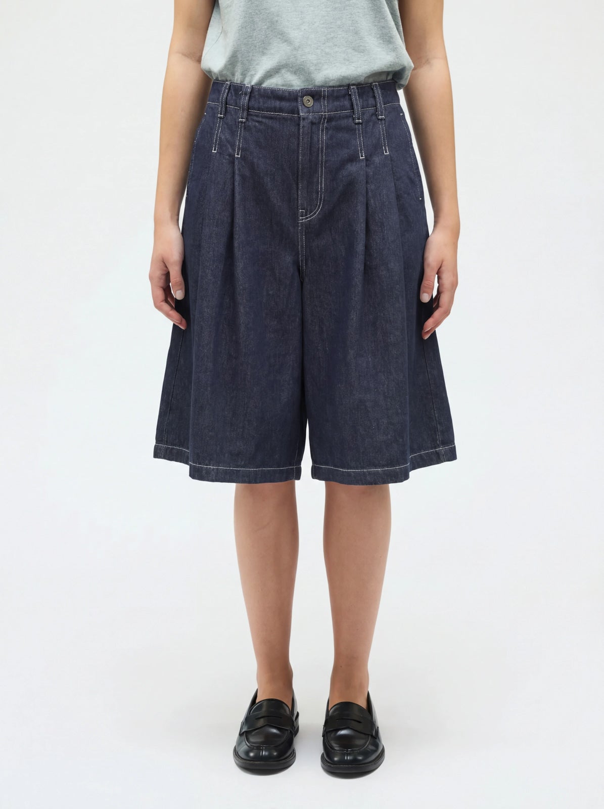 mizuiro ind ハイウエストワイドハーフパンツ｜ MARcourt ONLINE STORE