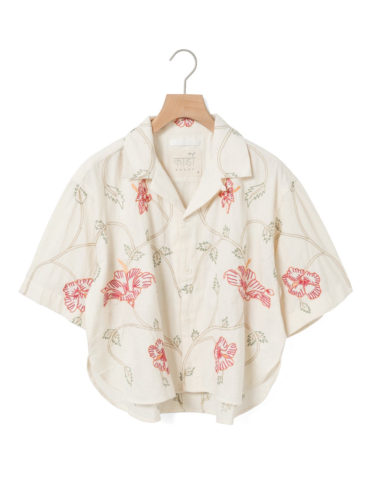 hand flower embroidery shirt