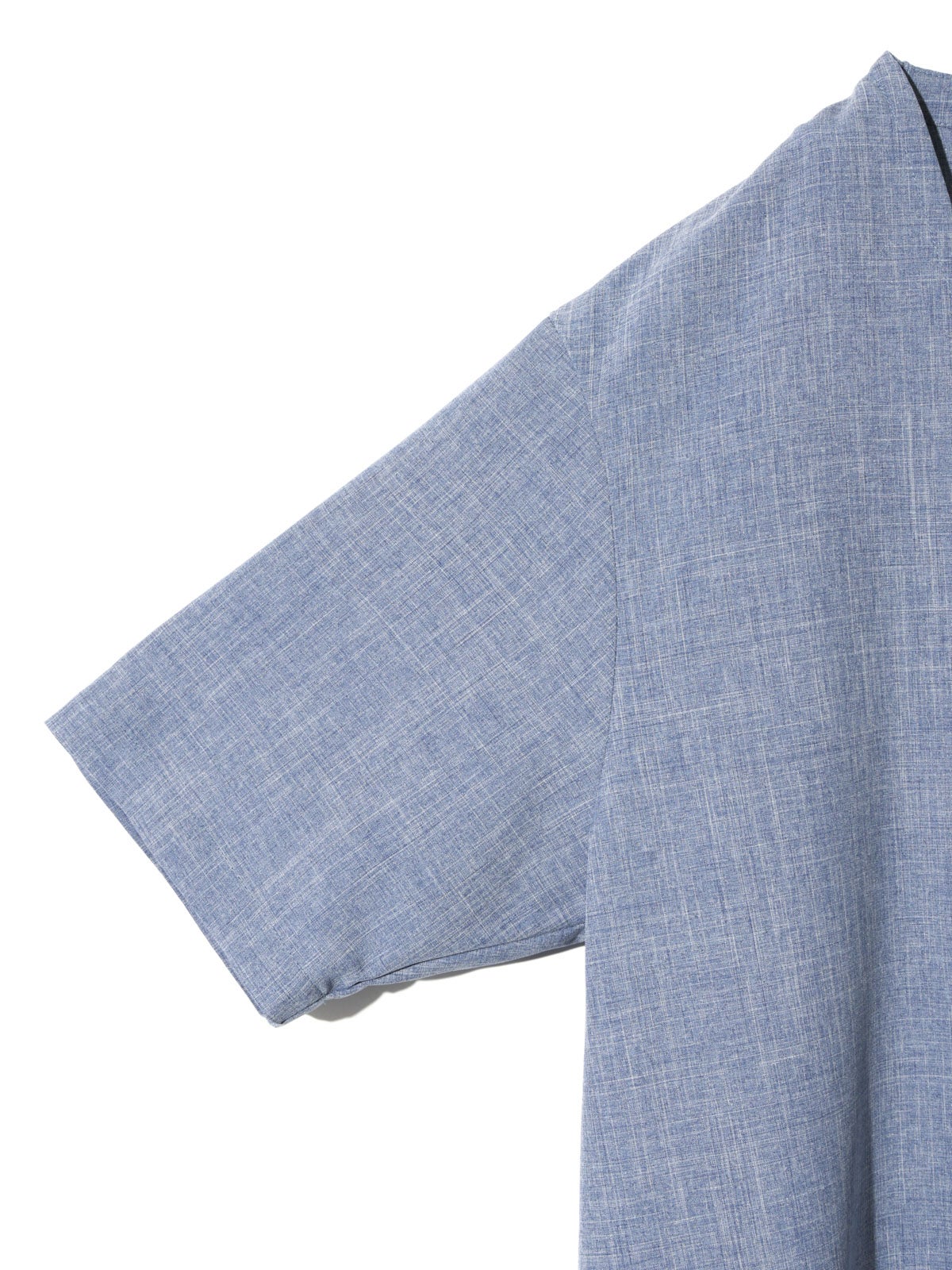 MIDIUMISOLID for Ladies ノーカラードローストリングシャツ