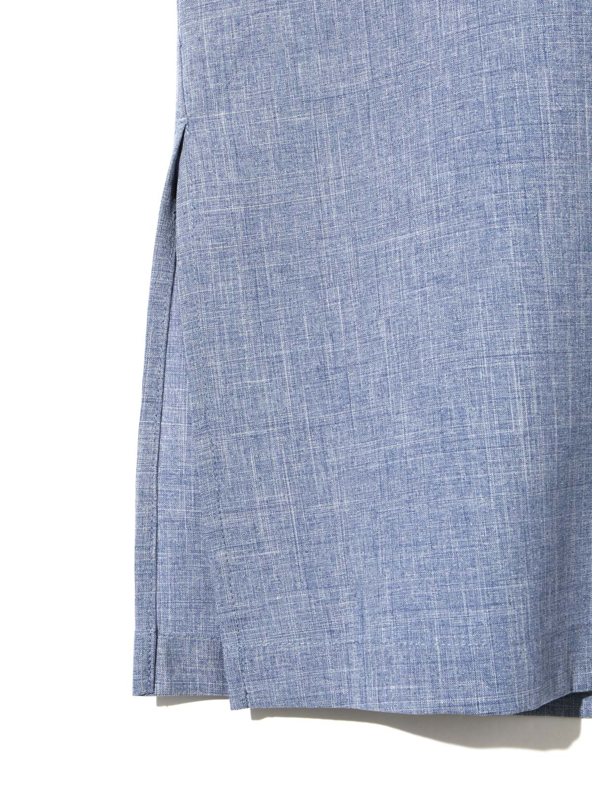 MIDIUMISOLID for Ladies ノーカラードローストリングシャツ
