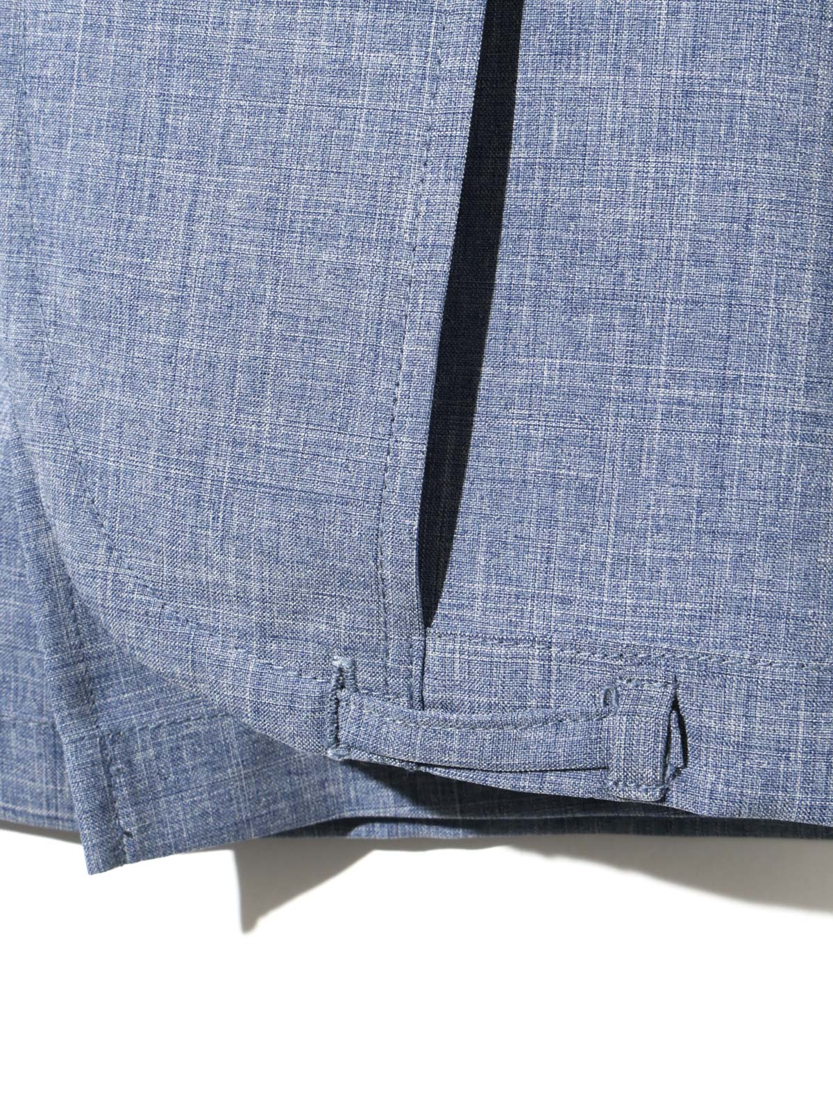 MIDIUMISOLID for Ladies ノーカラードローストリングシャツ