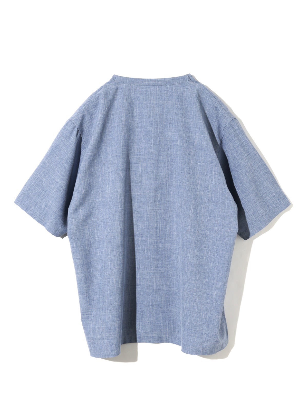 MIDIUMISOLID for Ladies ノーカラードローストリングシャツ