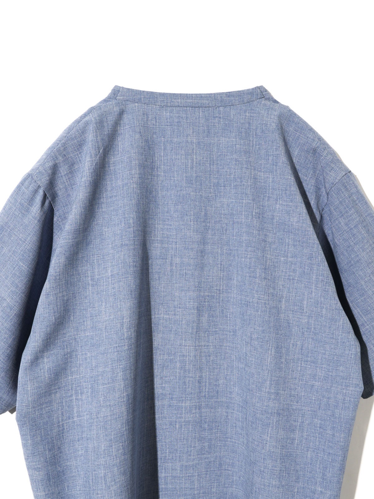 MIDIUMISOLID for Ladies ノーカラードローストリングシャツ