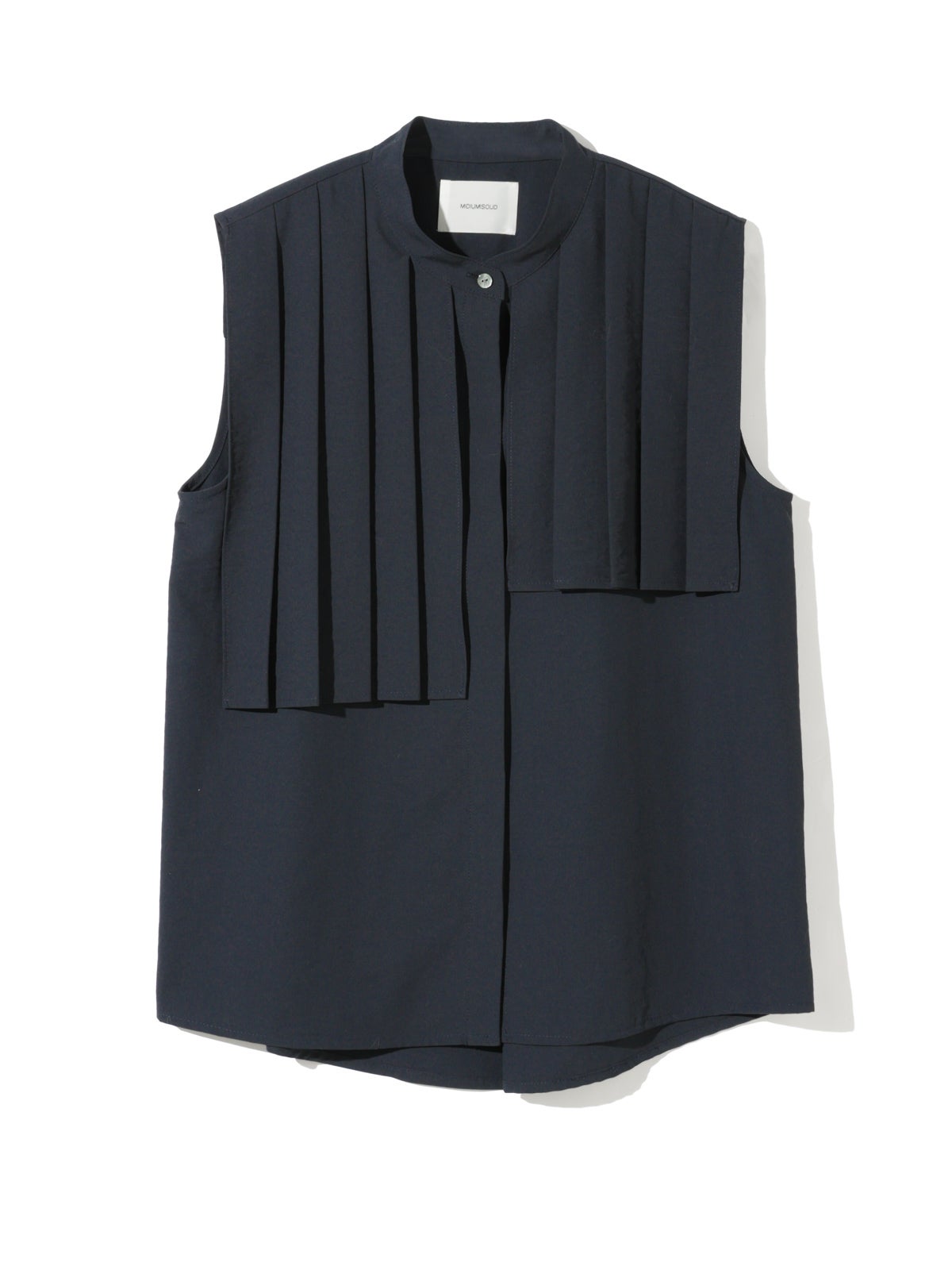 MIDIUMISOLID for Ladies ノースリーブアシンメトリープリーツシャツ