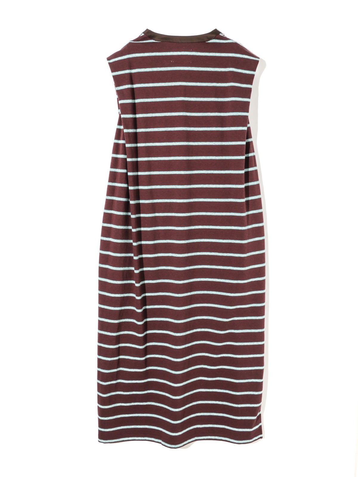 MIDIUMISOLID for Ladies マルチボーダーノースリーブワンピース