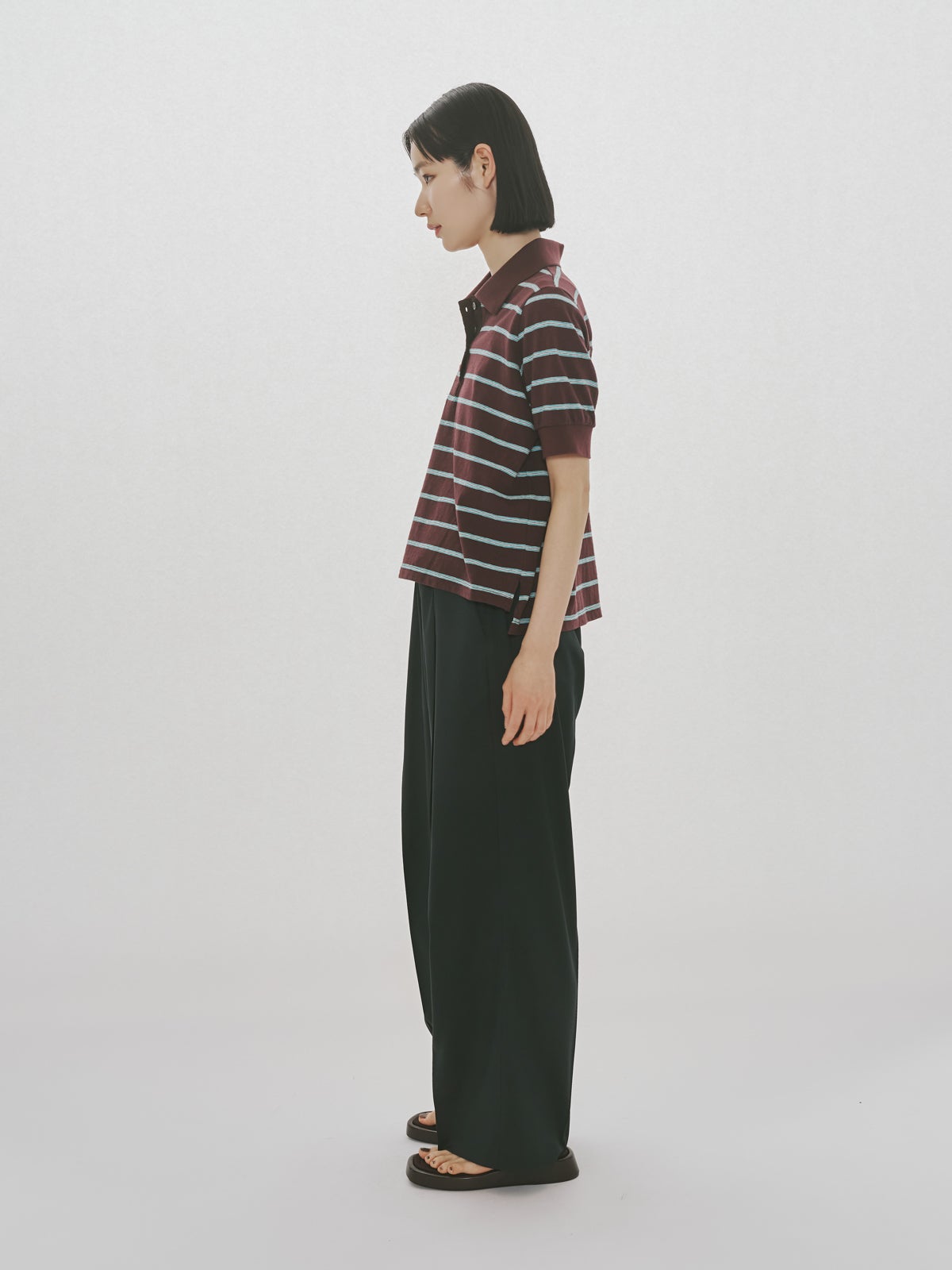 MIDIUMISOLID for Ladies マルチボーダーポロシャツ｜ MARcourt ONLINE