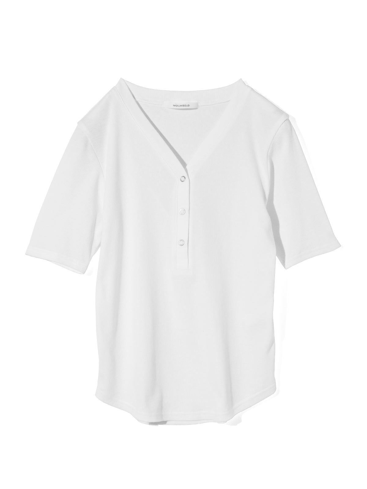 MIDIUMISOLID for Ladies リブヘンリーネックプルオーバー｜ MARcourt