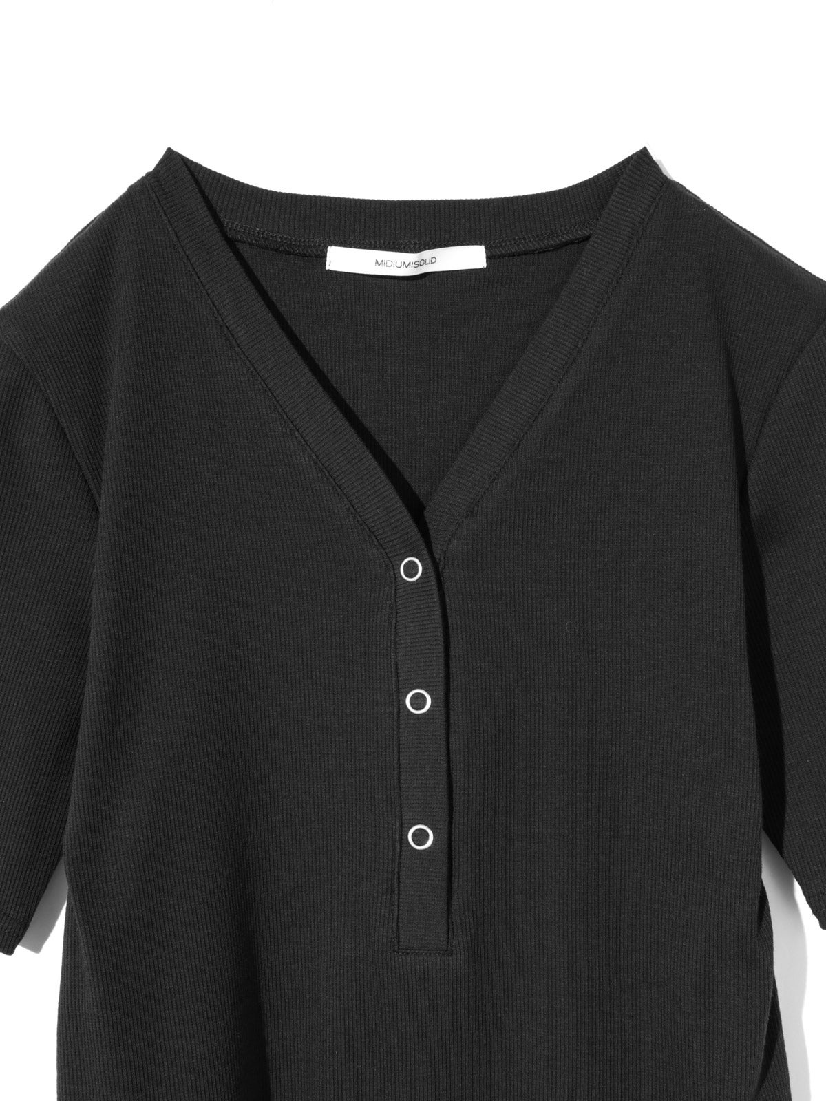 MIDIUMISOLID for Ladies リブヘンリーネックプルオーバー｜ MARcourt
