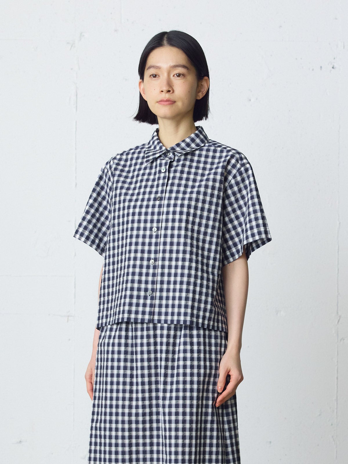 MidiUmi シアサッカーチェックシャツ｜ MARcourt ONLINE STORE
