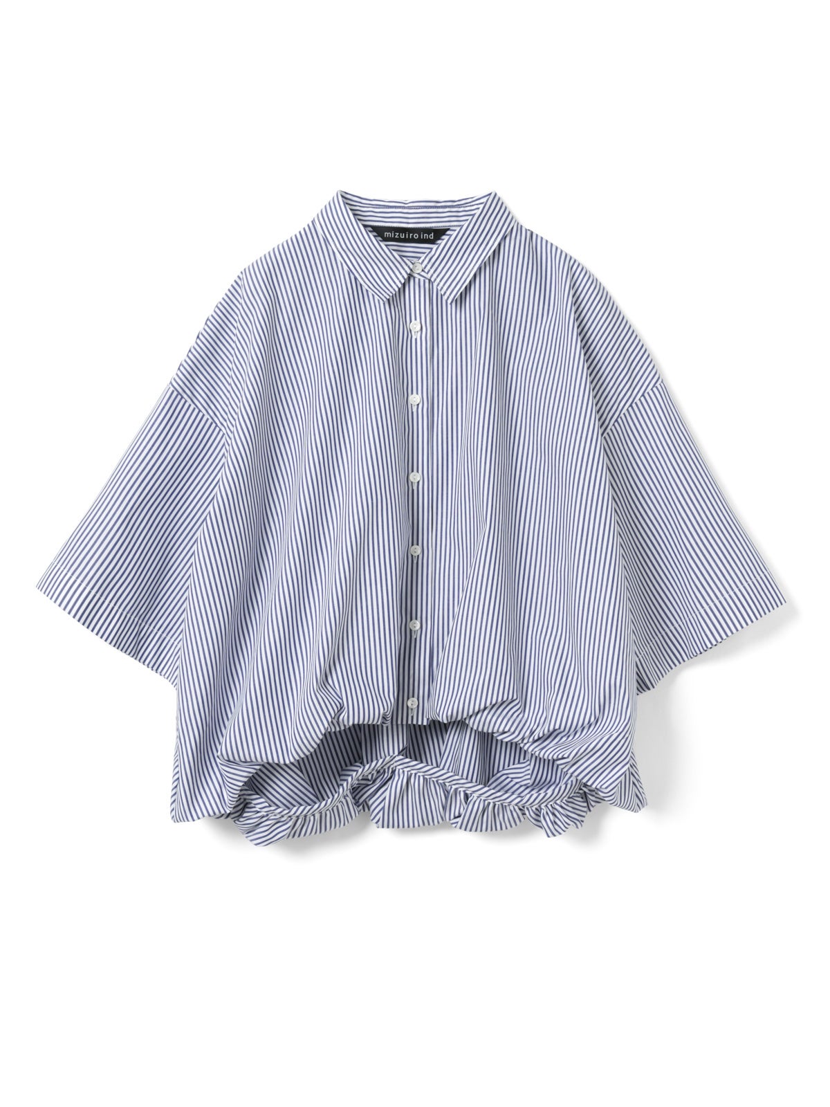 mizuiro ind ストライプ ポンチョ ドルマンスリーブシャツ mizuiro ind ストライプハーフスリーブバルーンシャツ｜ MARcourt