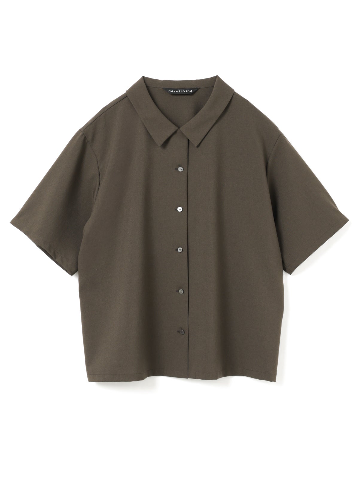 日本製【mizuiroind】ポプリンハーフスリーブシャツ　チャコールグレー mizuiro ind ハーフスリーブシャツ｜ MARcourt ONLINE STORE