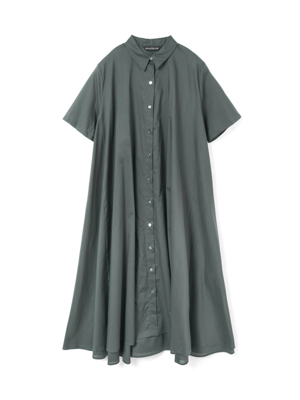 mizuiro ind ハーフスリーブフレアシャツワンピース｜ MARcourt ONLINE