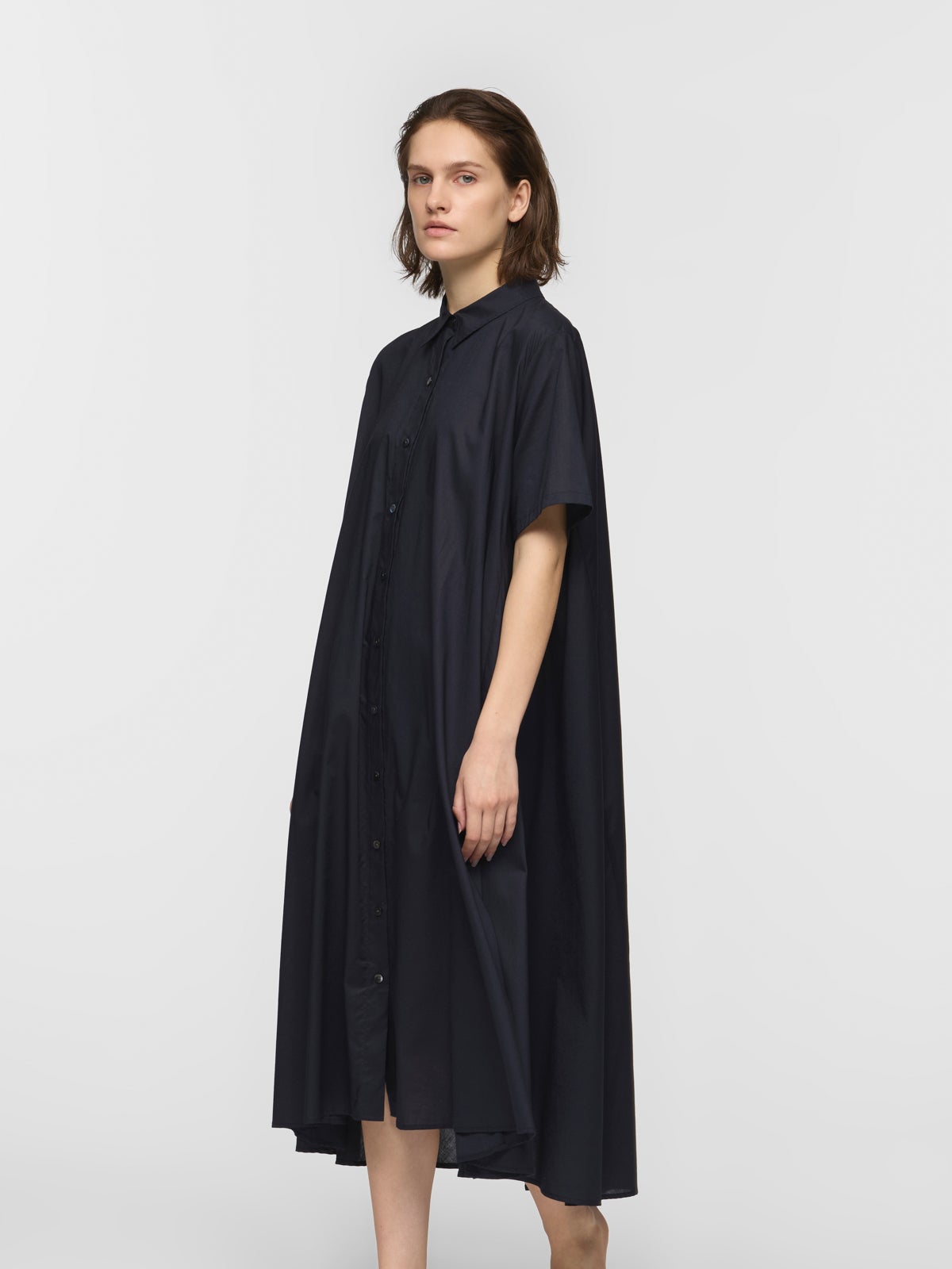 mizuiro ind ハーフスリーブフレアシャツワンピース｜ MARcourt ONLINE