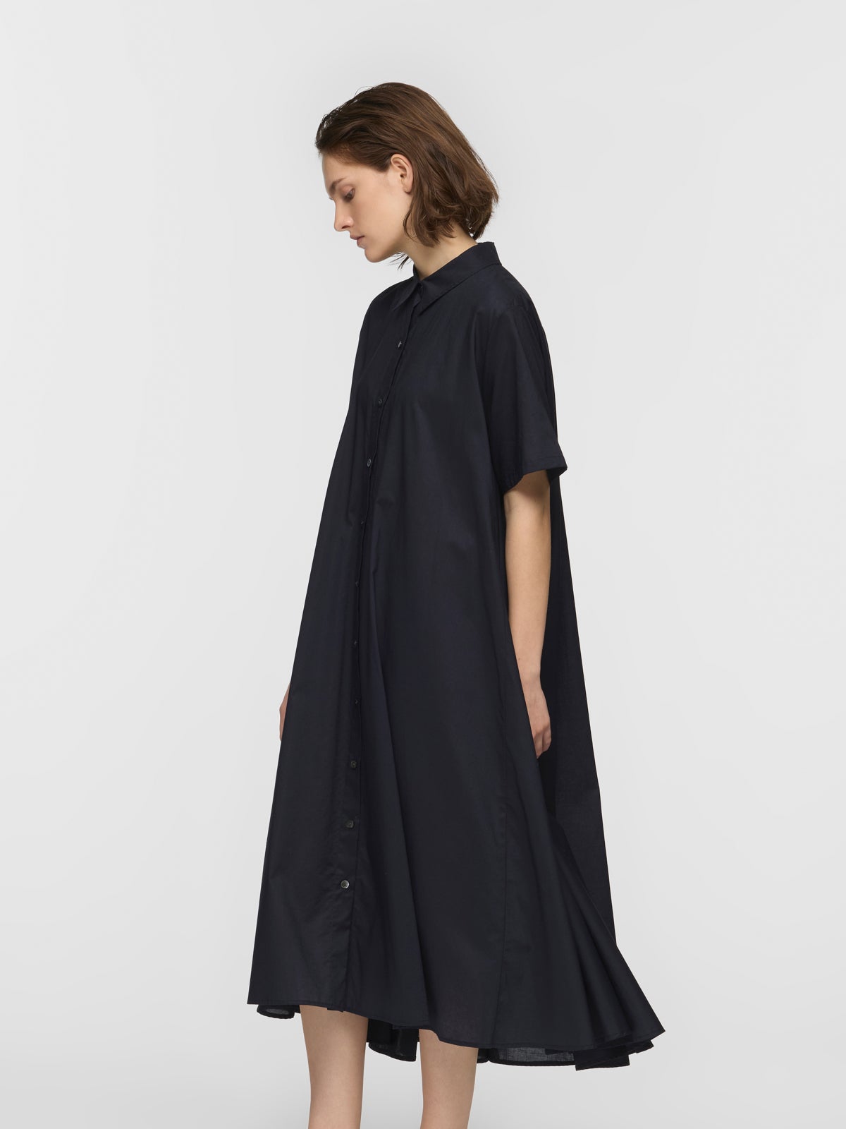 mizuiro ind ハーフスリーブフレアシャツワンピース｜ MARcourt ONLINE