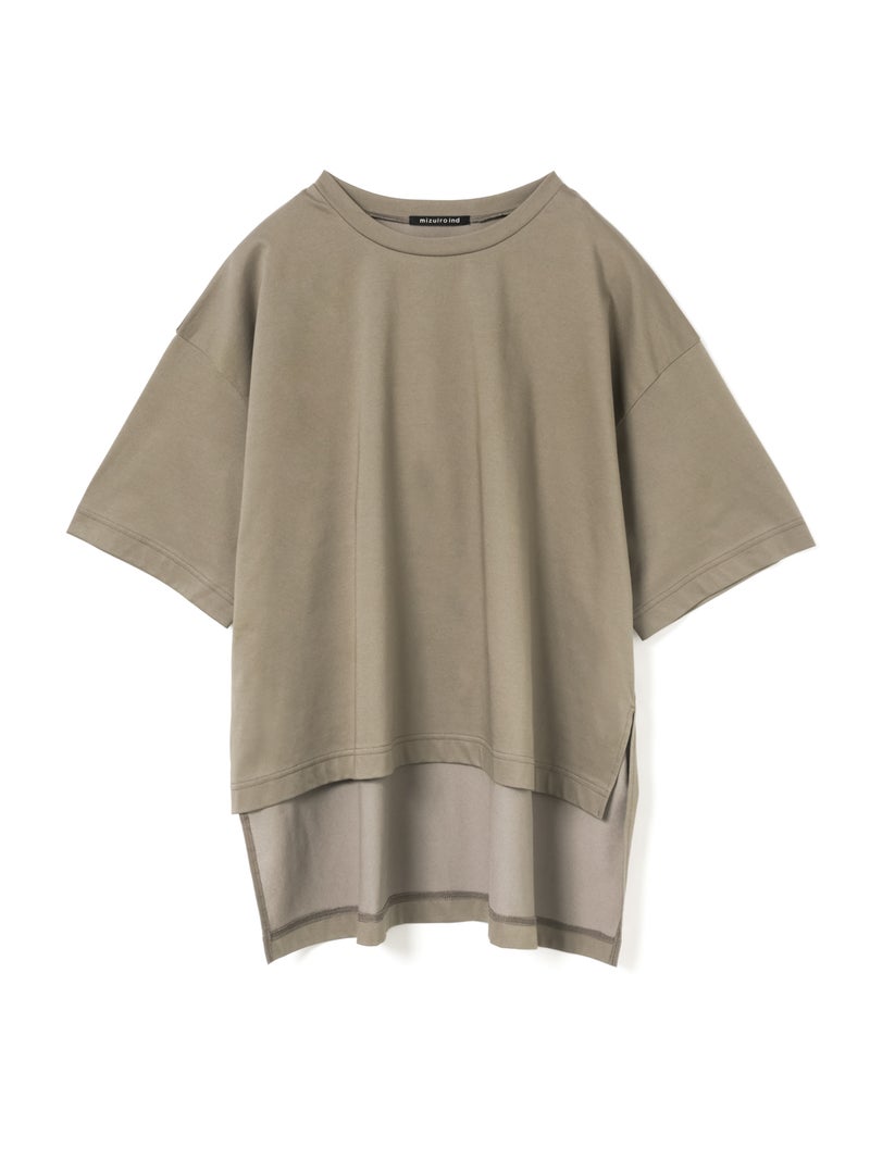 サイドスリットワイドチュニックTシャツ