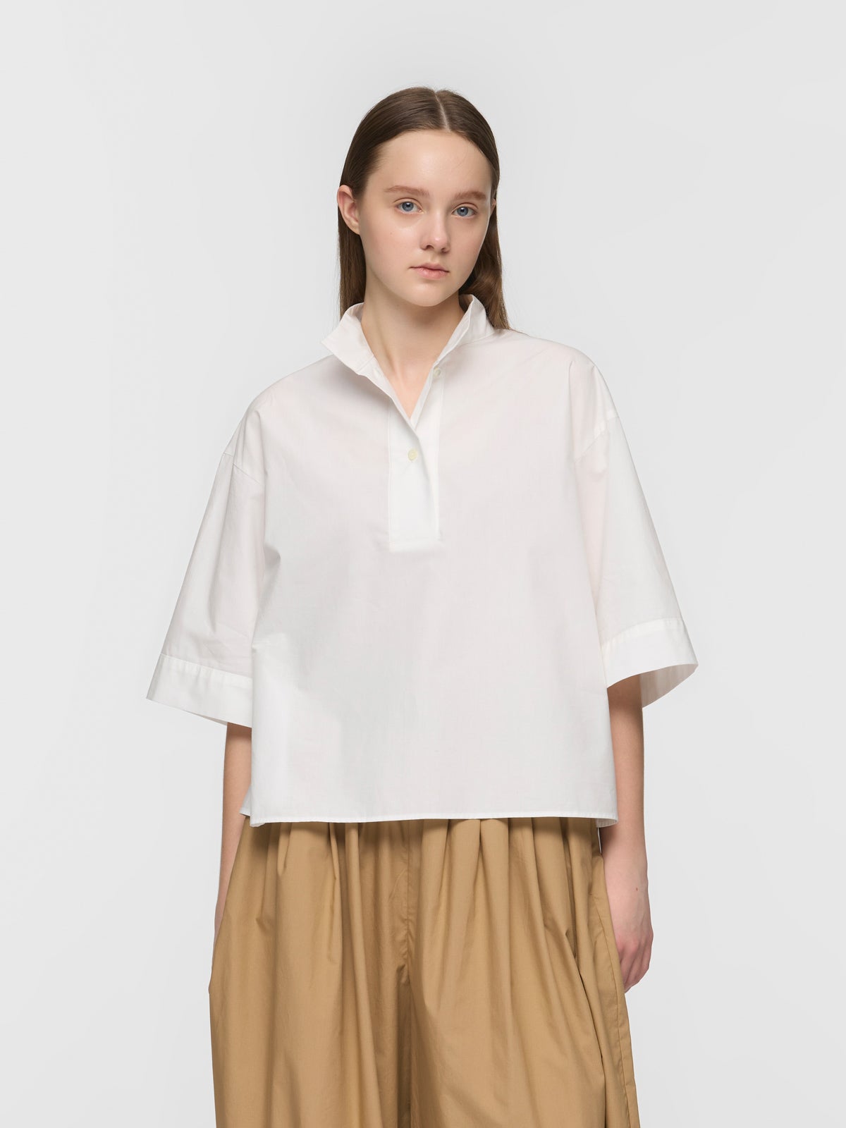 mizuiro ind オブロングカラープルオーバーシャツ｜ MARcourt ONLINE
