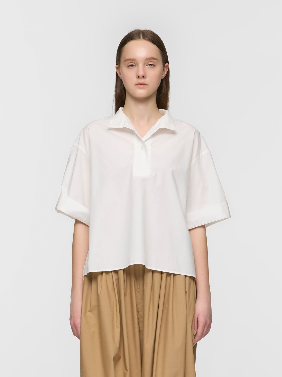 mizuiro ind オブロングカラープルオーバーシャツ｜ MARcourt ONLINE