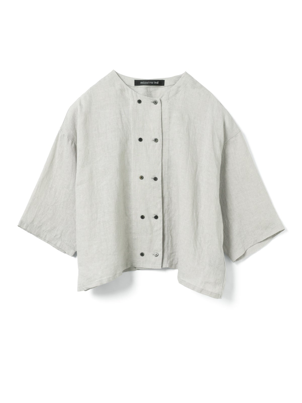 mizuiro ind リネンダブルクルーネックシャツ｜ MARcourt ONLINE STORE