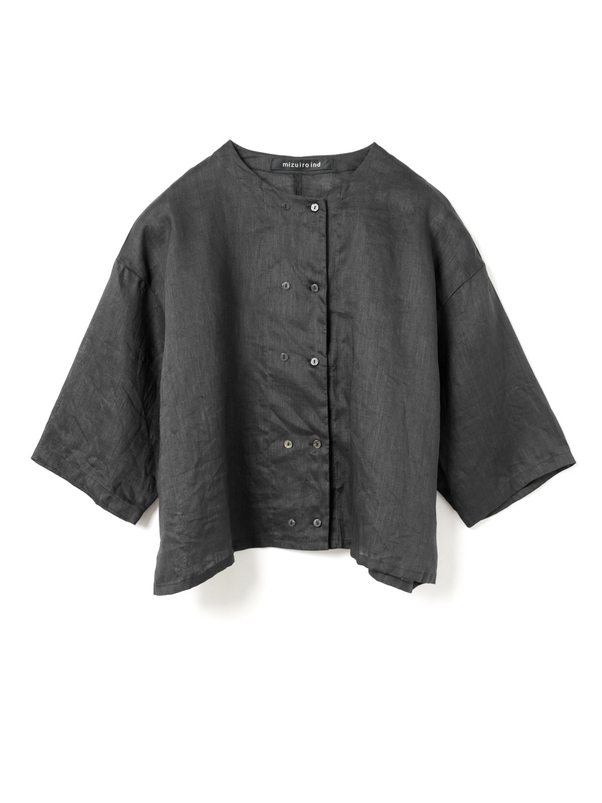mizuiro ind リネンダブルクルーネックシャツ｜ MARcourt ONLINE STORE