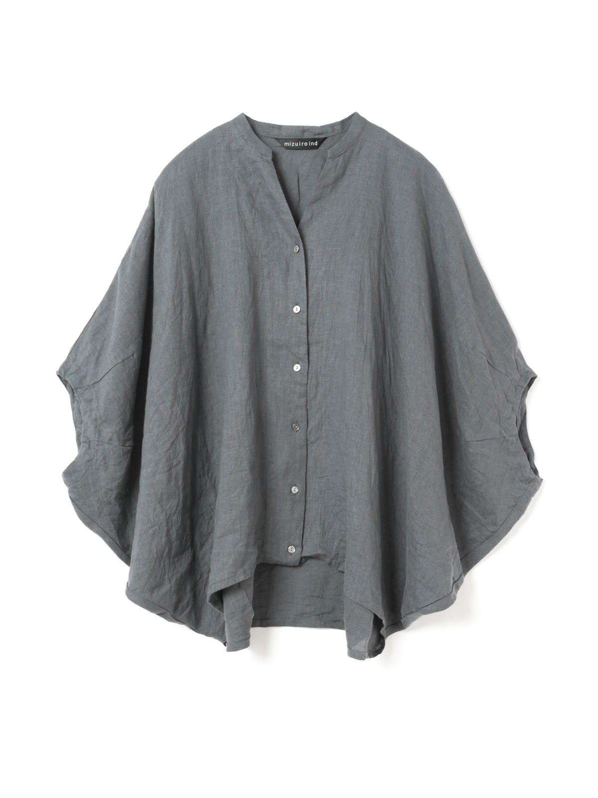 mizuiro ind リネンスタンドカラーコクーンシャツ｜ MARcourt ONLINE