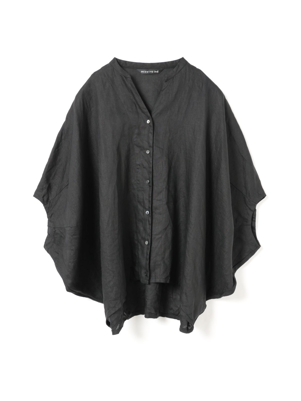 mizuiro ind リネンスタンドカラーコクーンシャツ｜ MARcourt ONLINE