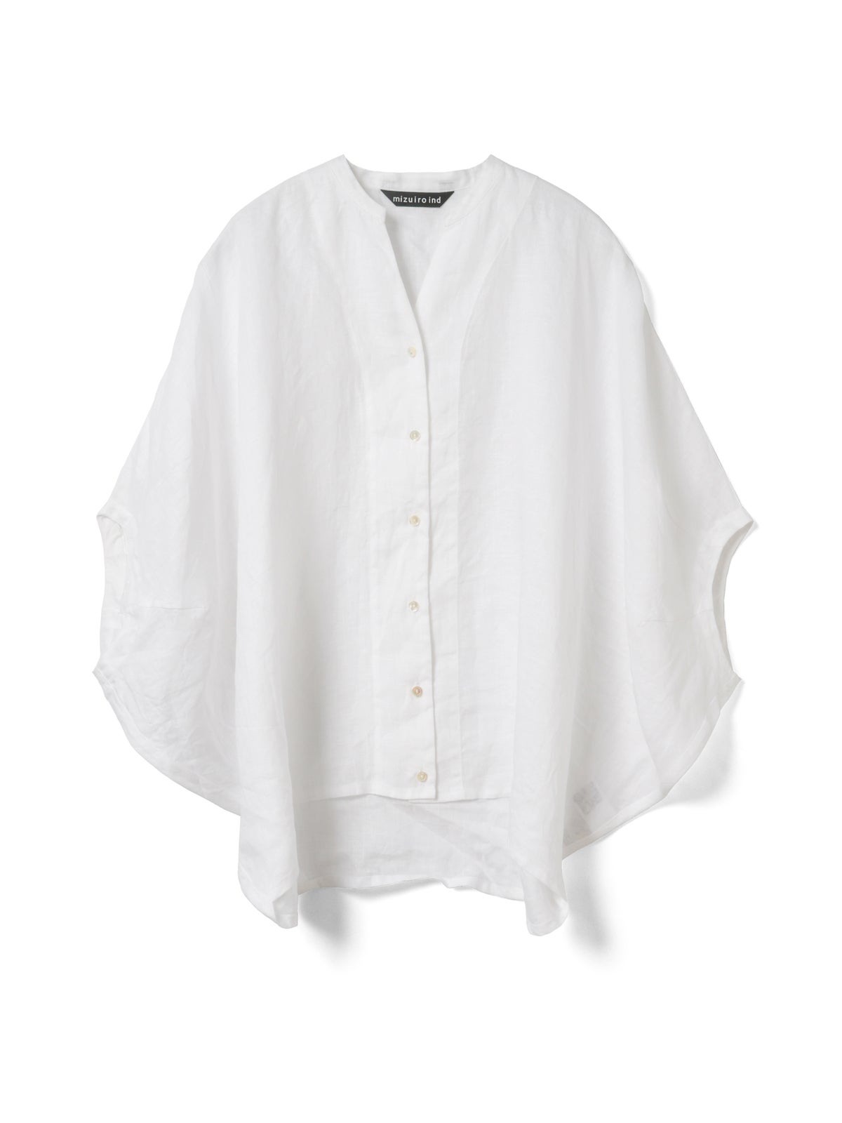 mizuiro ind リネンスタンドカラーコクーンシャツ｜ MARcourt ONLINE