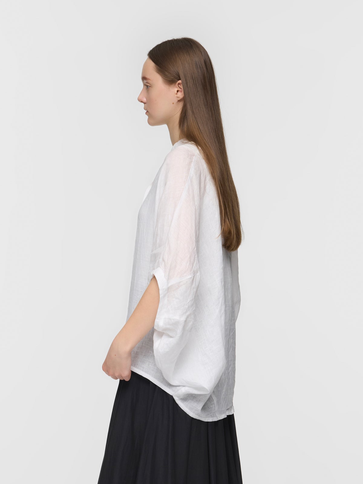 mizuiro ind リネンスタンドカラーコクーンシャツ｜ MARcourt ONLINE