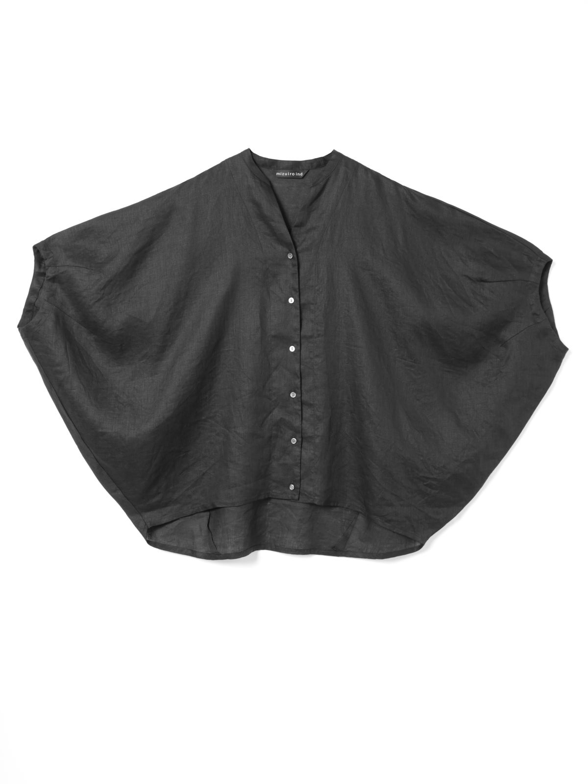 mizuiro ind リネンスタンドカラーコクーンシャツ｜ MARcourt ONLINE