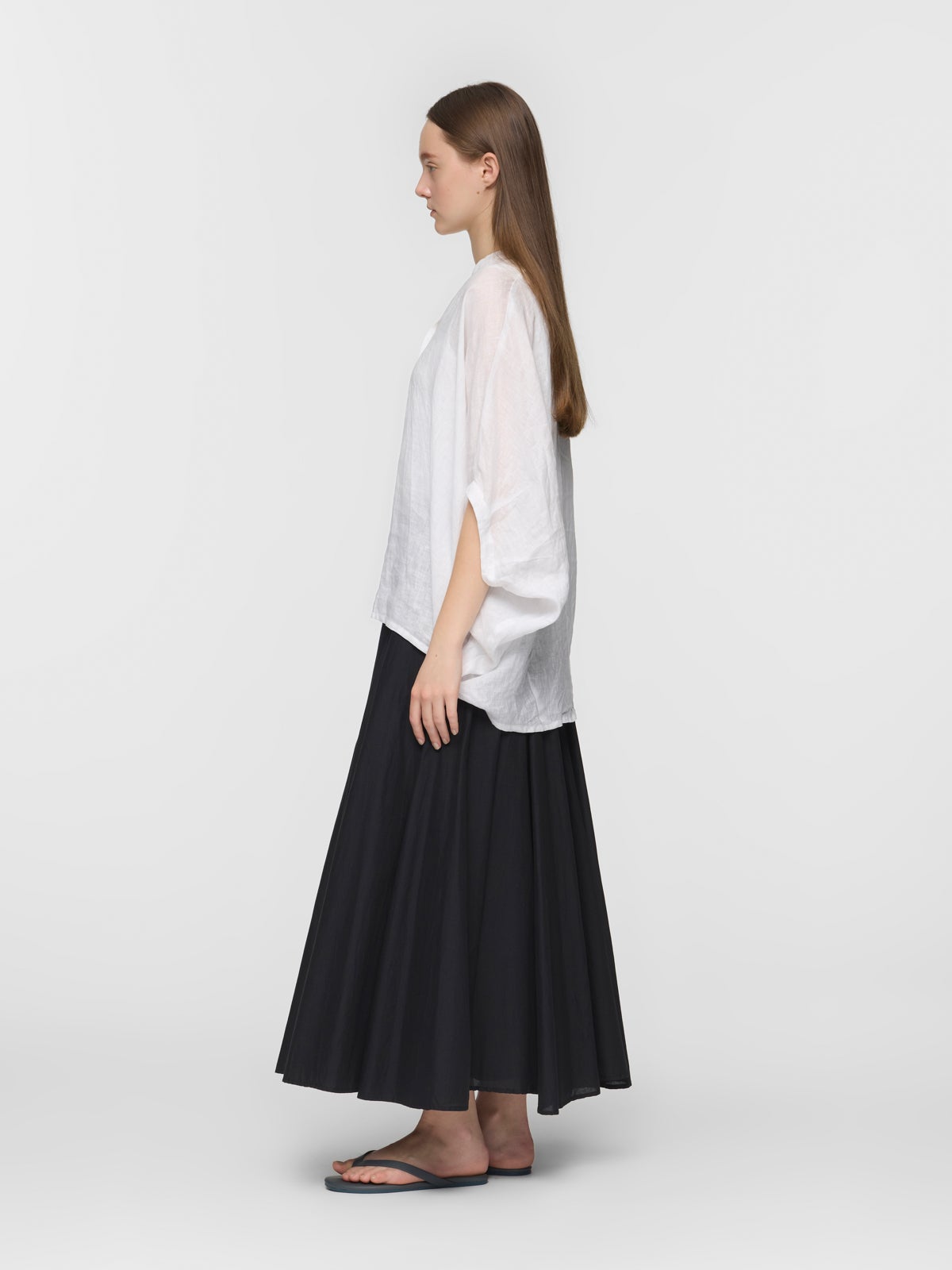 mizuiro ind リネンスタンドカラーコクーンシャツ｜ MARcourt ONLINE