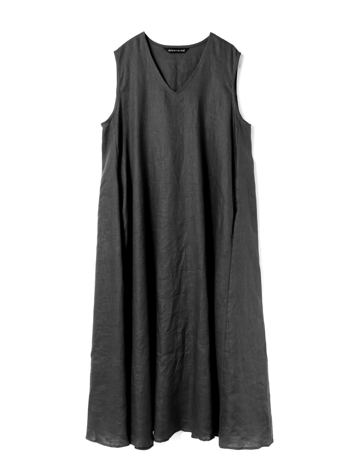 mizuiro ind リネンVネックフレアワンピース｜ MARcourt ONLINE STORE